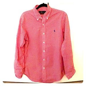 Men's Ralph Lauren Red Gingham Button Down Shirt